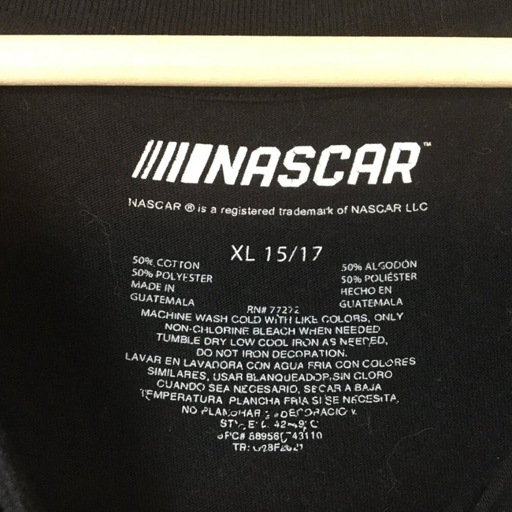 NASCAR T Shirt Womens XL 15 17 Short Sleeve Round Neck Slim Fit Black Racing - Picture 10 of 13